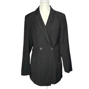 Endless Rose Women's Black Double Breasted Long Sleeve‎ Blazer Romper Medium